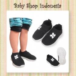 large Sepatu Slip on Anak Key Hitam